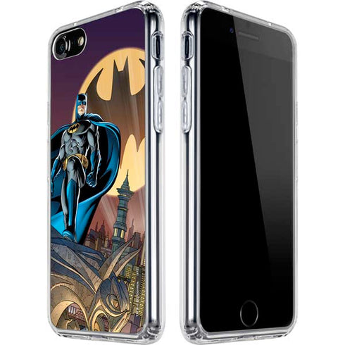 DC Comics Batman Action Pose 90's art iPhone SE (2nd & 3rd Gen) Clear Case