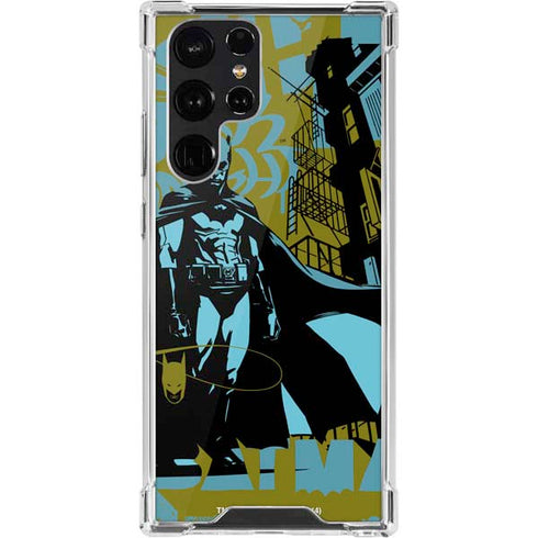 DC Comics Batman Poster Abstract Galaxy S22 Ultra Clear Case