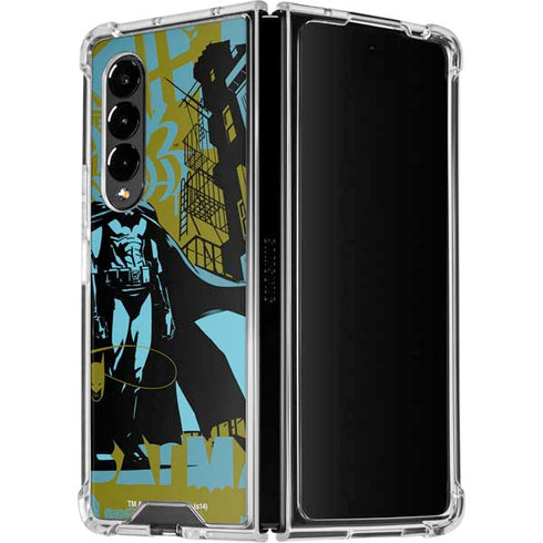 DC Comics Batman Poster Abstract Galaxy Z Fold4 5G Clear Case
