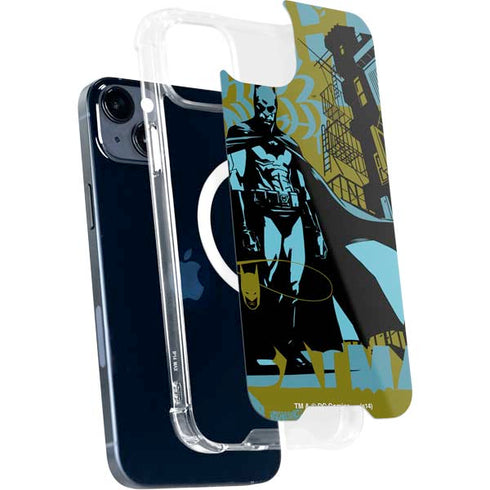 DC Comics Batman Poster Abstract iPhone 15 Plus MagSafe Case