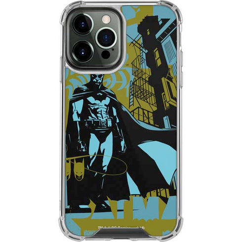 DC Comics Batman Poster Abstract iPhone 14 Pro Max Clear Case