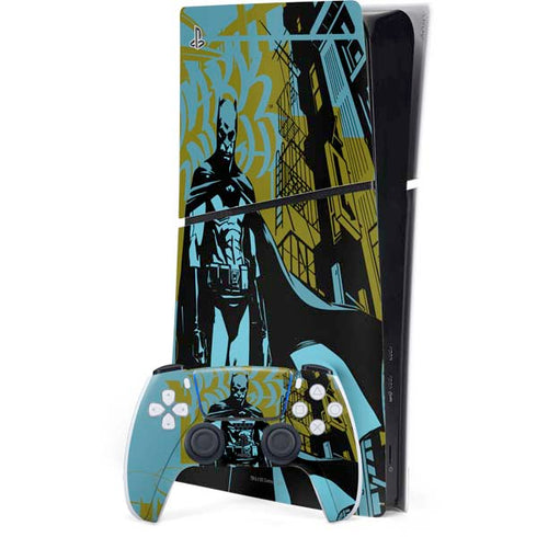 DC Comics Batman Poster Abstract PS5 Slim Digital Edition Console Skin