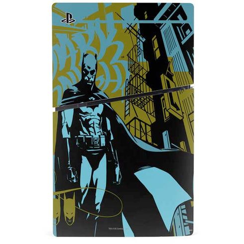 DC Comics Batman Poster Abstract PS5 Slim Digital Edition Console Skin