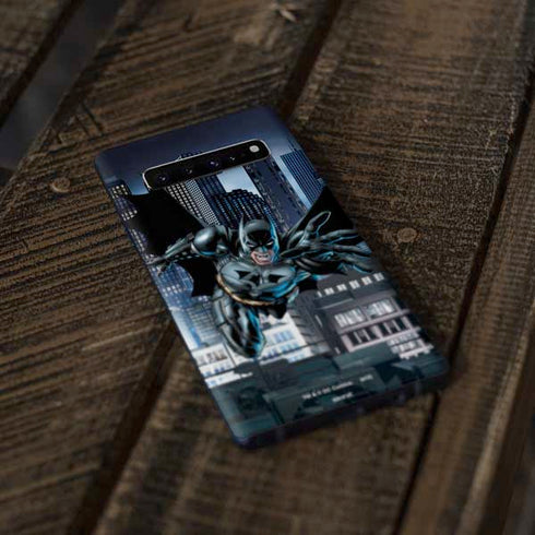 DC Comics Batman Dark Knight Comic Art Action Pose Galaxy S10 Plus Skin