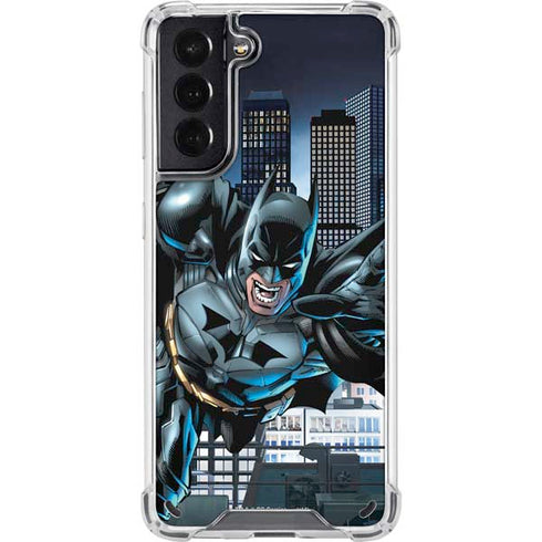DC Comics Batman Dark Knight Comic Art Action Pose Galaxy S21 5G Clear Case