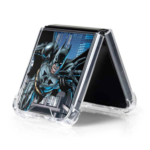 DC Comics Batman Dark Knight Comic Art Action Pose Galaxy Z Flip5 5G Clear Case