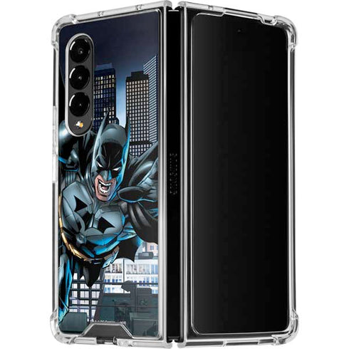 DC Comics Batman Dark Knight Comic Art Action Pose Galaxy Z Fold4 5G Clear Case