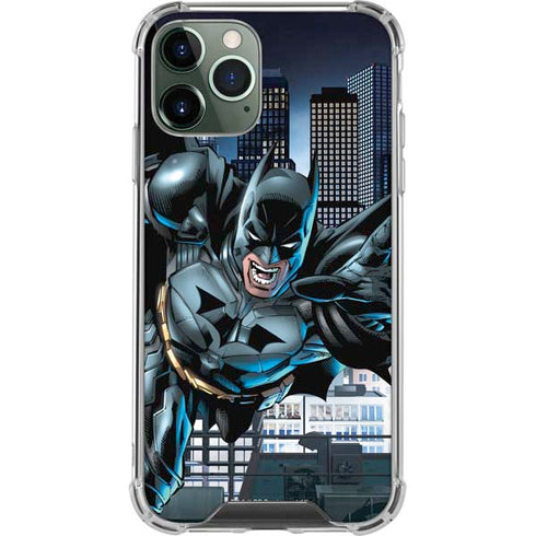 DC Comics Batman Dark Knight Comic Art Action Pose iPhone 11 Pro Max Clear Case