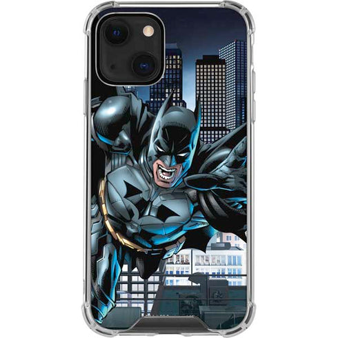DC Comics Batman Dark Knight Comic Art Action Pose iPhone 14 Plus Clear Case