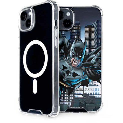 DC Comics Batman Dark Knight Comic Art Action Pose iPhone 14 Plus MagSafe Case