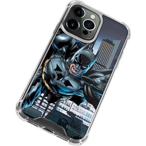 DC Comics Batman Dark Knight Comic Art Action Pose iPhone 15 Pro Clear Case