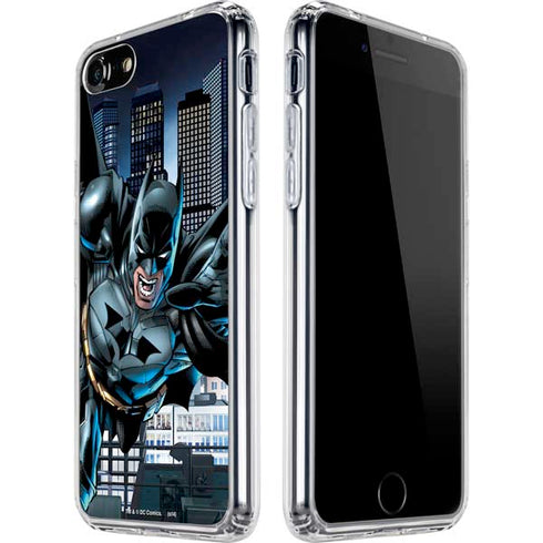 DC Comics Batman Dark Knight Comic Art Action Pose iPhone SE (2nd & 3rd Gen) Clear Case