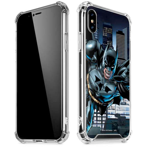 DC Comics Batman Dark Knight Comic Art Action Pose iPhone XS Max Clear Case