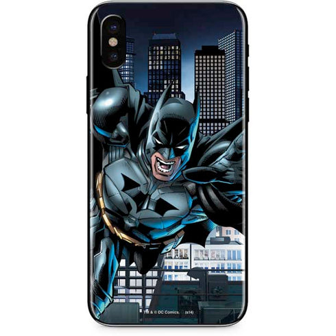DC Comics Batman Dark Knight Comic Art Action Pose iPhone XS Max Skin