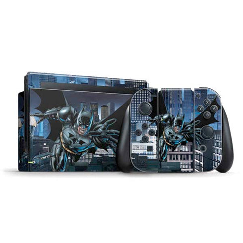 DC Comics Batman Dark Knight Comic Art Action Pose Nintendo Switch Bundle Skin
