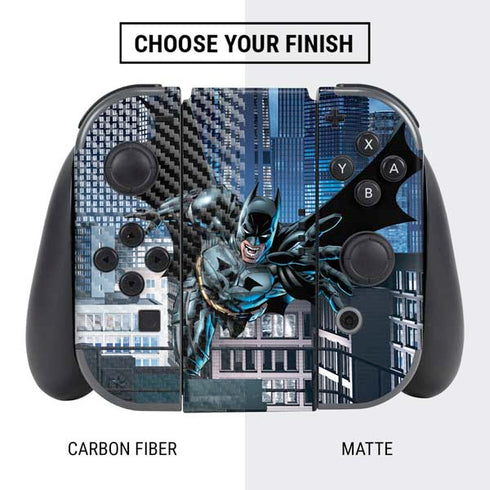 DC Comics Batman Dark Knight Comic Art Action Pose Nintendo Switch Bundle Skin