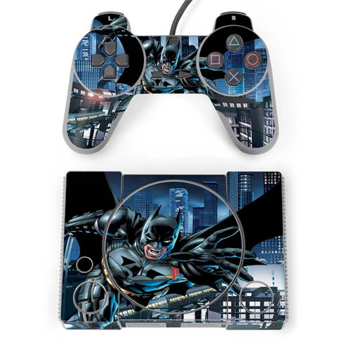 DC Comics Batman Dark Knight Comic Art Action Pose PlayStation Classic Bundle Skin