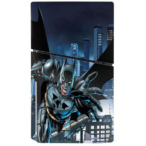 DC Comics Batman Dark Knight Comic Art Action Pose PS5 Slim Disk Console Skin