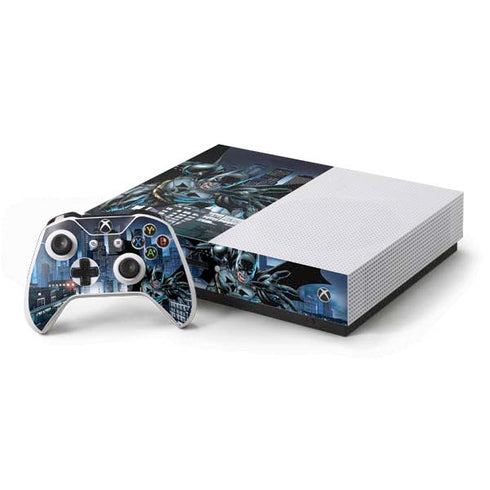 DC Comics Batman Dark Knight Comic Art Action Pose Xbox One S Console and Controller Bundle Skin