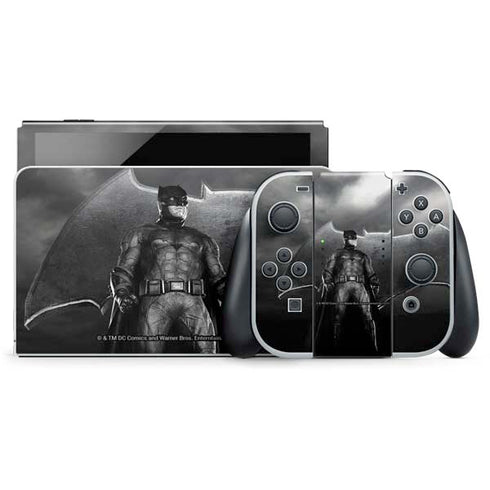 The Justice League (2017) Batman Poster Nintendo Switch OLED (2021) Skin