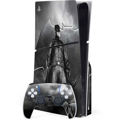The Justice League (2017) Batman Poster PS5 Slim Disk Bundle Skin