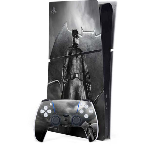 The Justice League (2017) Batman Poster PS5 Slim Digital Edition Console Skin