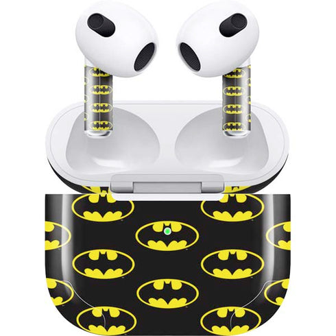 DC Comics Batman Logo Pattern Apple AirPods (3rd Gen 2021) Skin