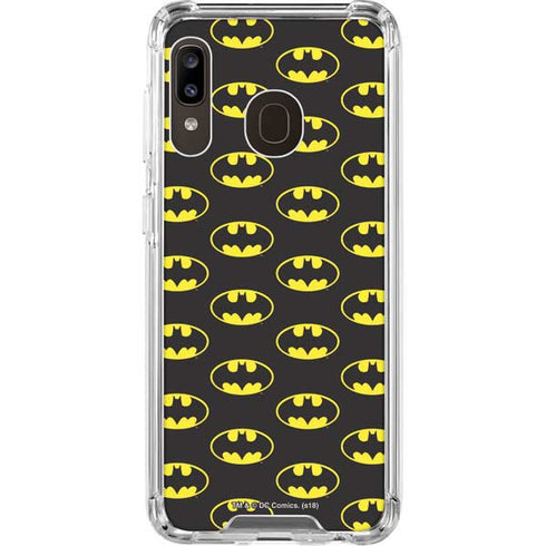 DC Comics Batman Logo Pattern Galaxy A30 Clear Case