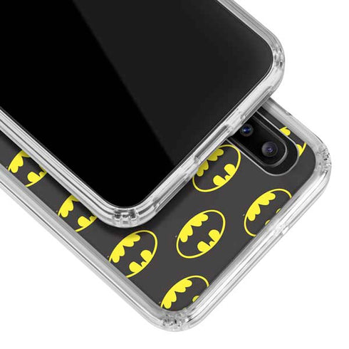 DC Comics Batman Logo Pattern Galaxy A30 Clear Case