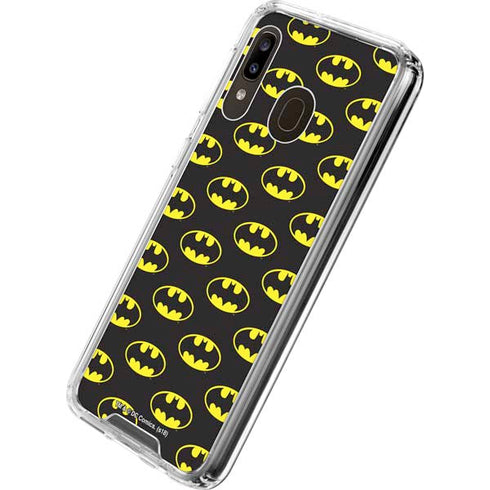 DC Comics Batman Logo Pattern Galaxy A30 Clear Case