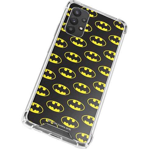 DC Comics Batman Logo Pattern Galaxy A32 5G Clear Case