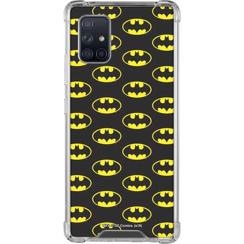 DC Comics Batman Logo Pattern Galaxy A71 5G Clear Case