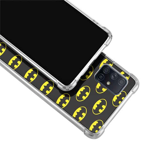 DC Comics Batman Logo Pattern Galaxy A71 5G Clear Case