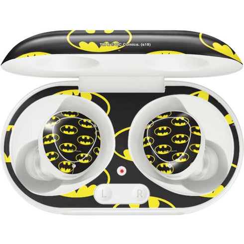DC Comics Batman Logo Pattern Galaxy Buds Plus Skin