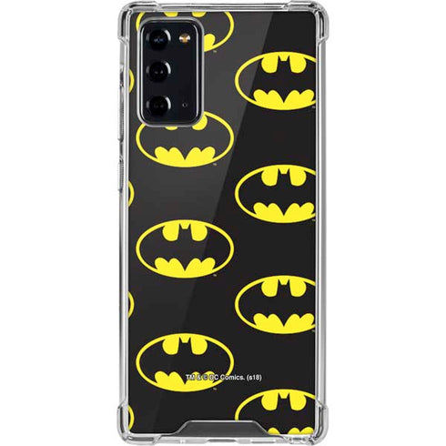 DC Comics Batman Logo Pattern Galaxy Note20 5G Clear Case