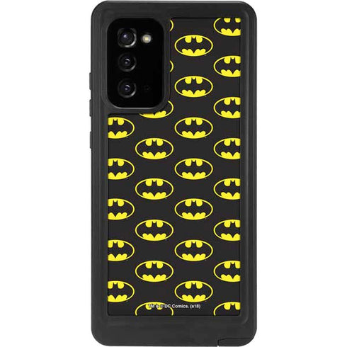 DC Comics Batman Logo Pattern Galaxy Note20 5G Waterproof Case