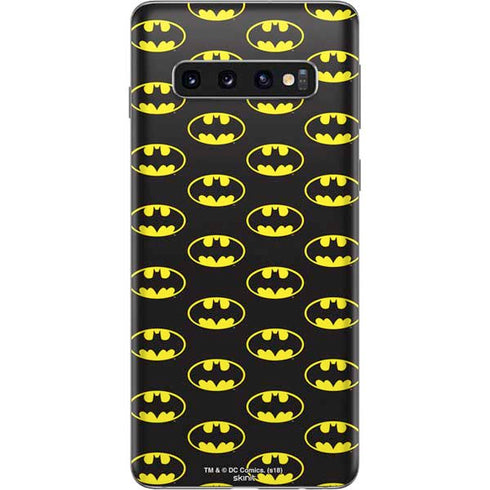 DC Comics Batman Logo Pattern Galaxy S10 Skin
