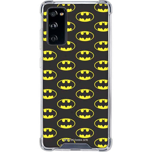 DC Comics Batman Logo Pattern Galaxy S20 FE Clear Case