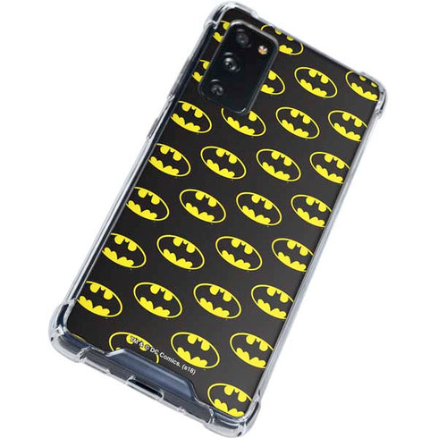 DC Comics Batman Logo Pattern Galaxy S20 FE Clear Case