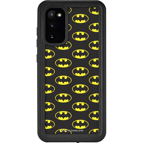 DC Comics Batman Logo Pattern Galaxy S20 Waterproof Case