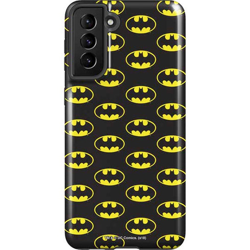 DC Comics Batman Logo Pattern Galaxy S21 FE Pro Case