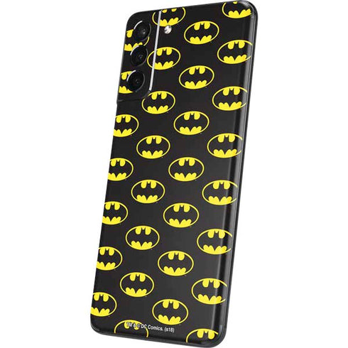 DC Comics Batman Logo Pattern Galaxy S21 Plus 5G Skin