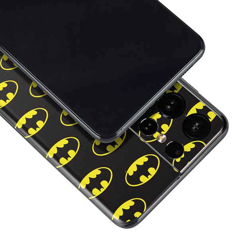 DC Comics Batman Logo Pattern Galaxy S21 Ultra 5G Skin