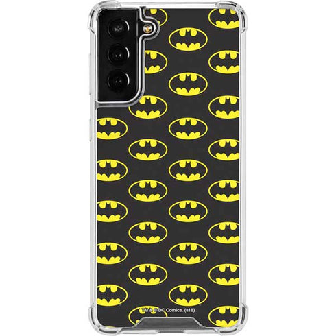 DC Comics Batman Logo Pattern Galaxy S22 Plus Clear Case