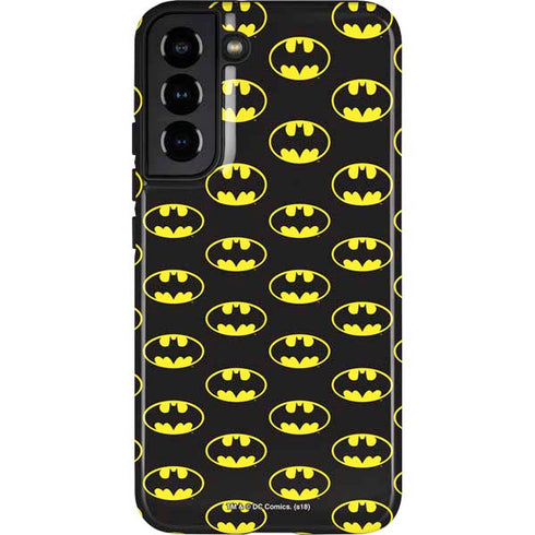 DC Comics Batman Logo Pattern Galaxy S22 Plus Pro Case