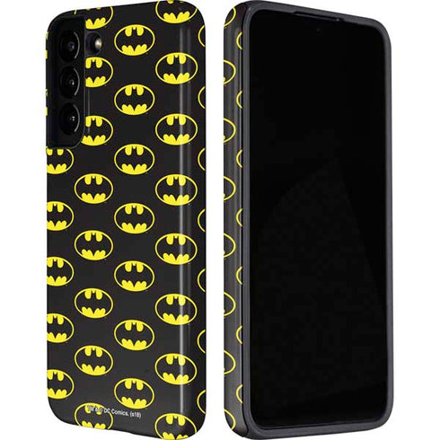 DC Comics Batman Logo Pattern Galaxy S22 Plus Pro Case