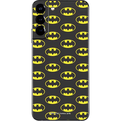 DC Comics Batman Logo Pattern Galaxy S22 Plus Skin