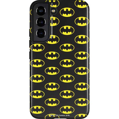 DC Comics Batman Logo Pattern Galaxy S22 Pro Case