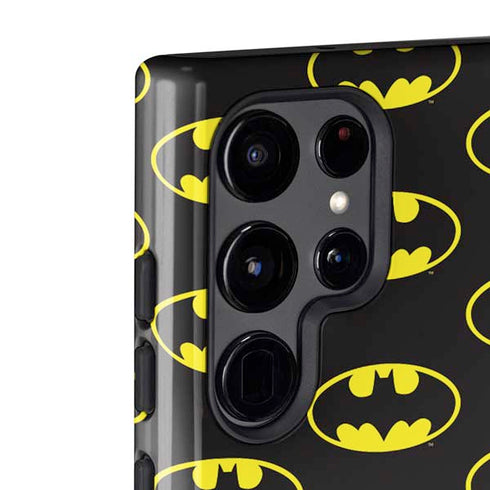 DC Comics Batman Logo Pattern Galaxy S22 Ultra Pro Case