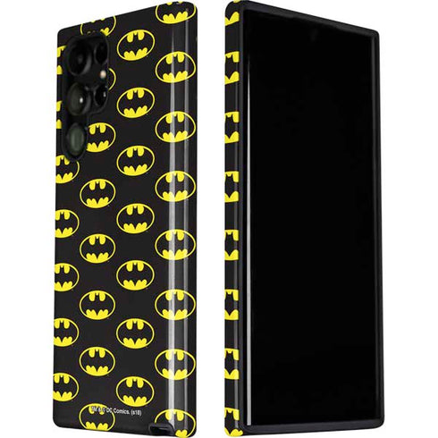 DC Comics Batman Logo Pattern Galaxy S22 Ultra Pro Case